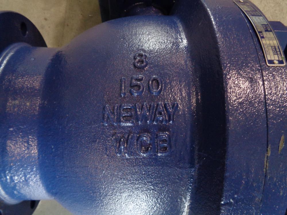 Neway 8" 150# WCB 2-Piece Ball Valve #8FP-B1R-WCB-1N662-G w/ Gear Operator